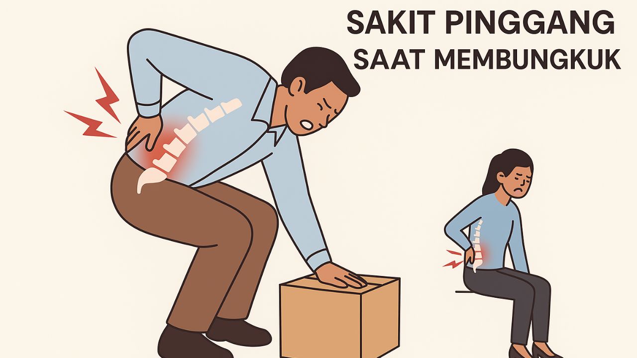 salah satu penyebab sakit pinggang adalah membungkuk