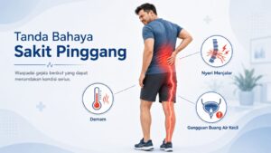 Orang mengalami sakit pinggang dan mempertimbangkan tanda bahaya sebelum memeriksakan diri ke dokter